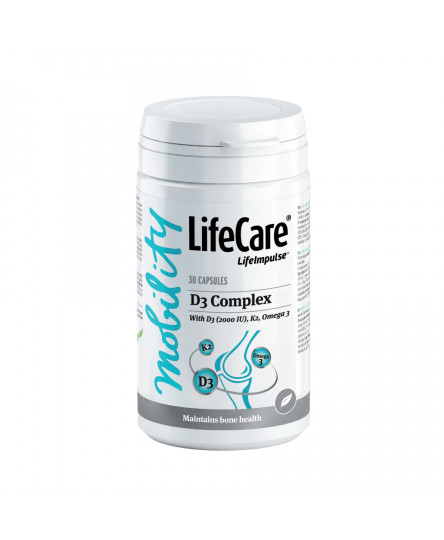 Complex cu vitamina D3 (2000 UI) K2 și Omega 3 din in