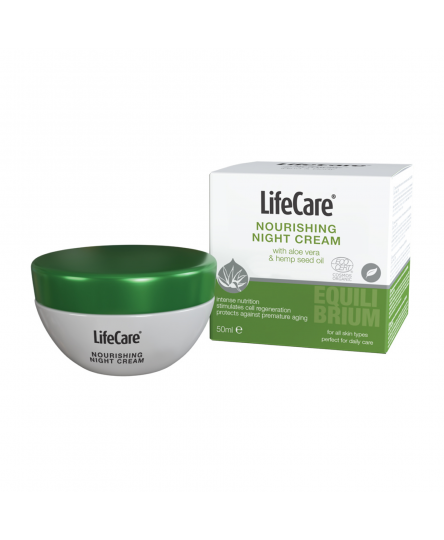 Cremă nutritivă de noapte cu aloe vera și ulei din semințe de cânepă BIO