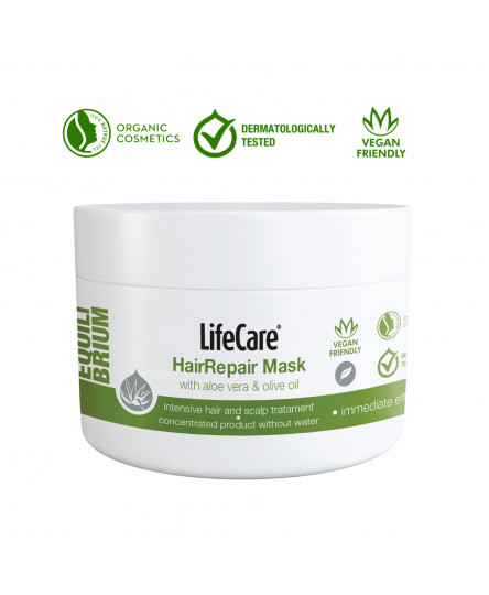 Mască reparatoare pentru păr și scalp cu aloe vera și ulei de măsline BIO