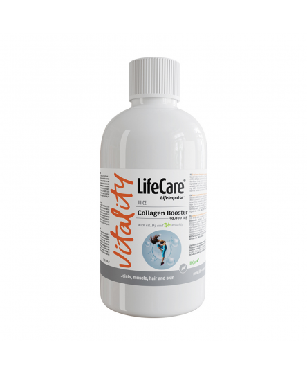 Supliment alimentar lichid pentru articulații, Colagen Booster, cu vitamina D3 și măceșe BIO, Life Care®