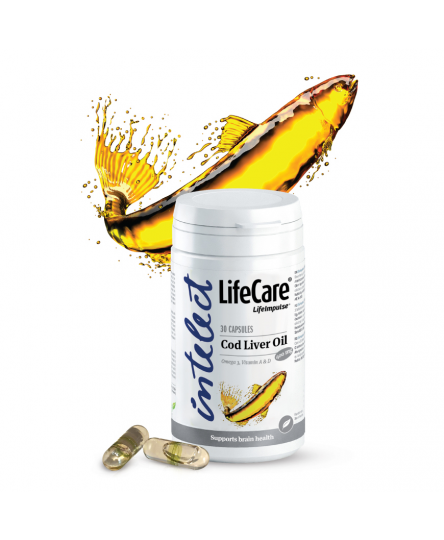 Ulei din ficat de cod cu Omega 3, vitamina A și D, Life Care® - susține sănătatea creierului