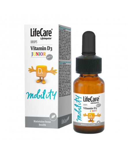 Vitamina D3, picături pentru copii, 5 mcg (400 UI), Life Care® - menține sănătatea oaselor