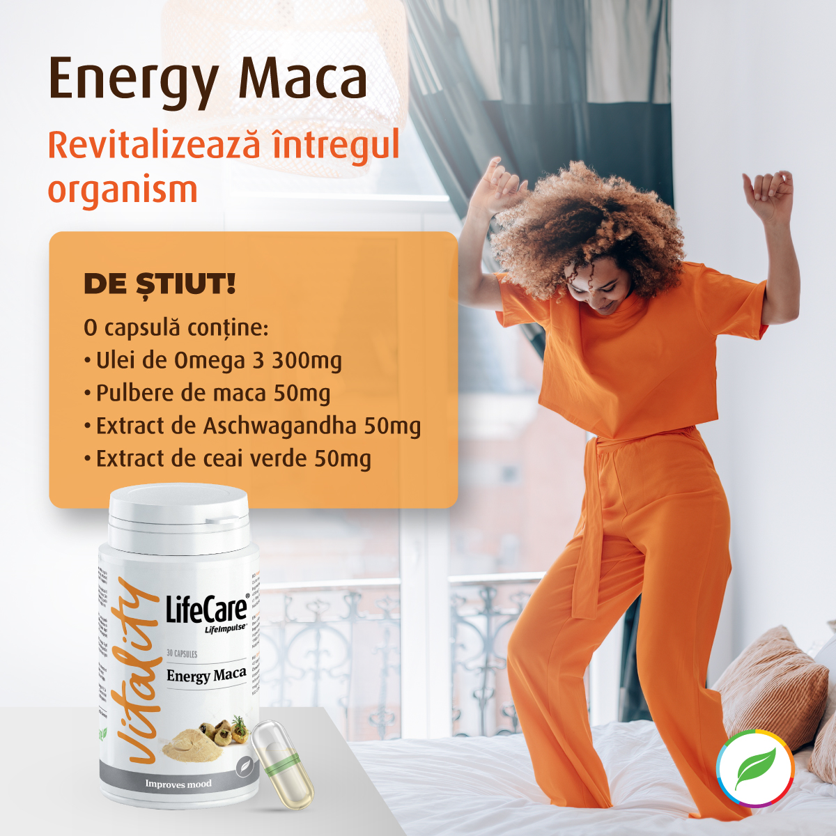 Energy Maca cu Aschwagandha și Omega 3