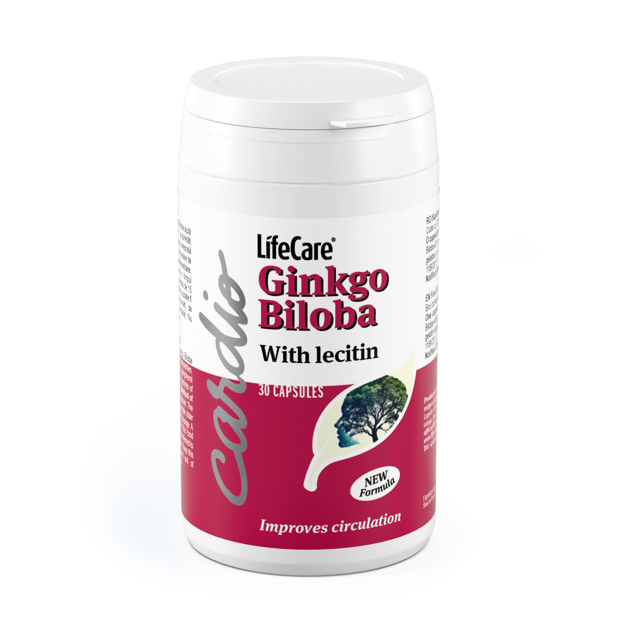 Ginkgo Biloba cu lecitină - îmbunătățește circulația