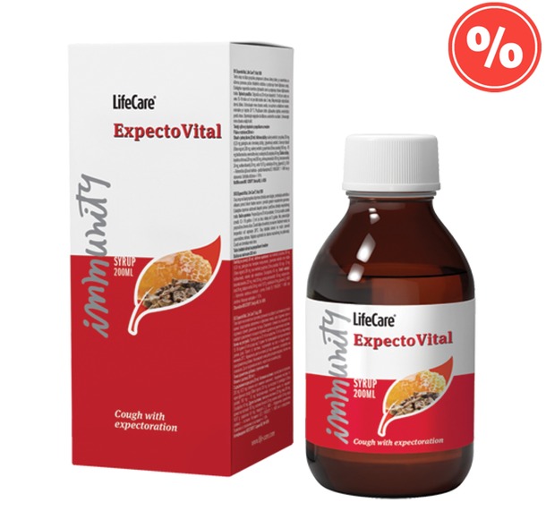 ExpectoVital este un sirop pe baza de ingrediente naturale atent selectionate, gandit pentru a calma disconfortul si a sustine echilibrul respirator. Creat pentru intreaga familie, de la copii peste 3 ani pana la adulti, acest sirop devine aliatul tau de incredere in lunile reci si capricioase.