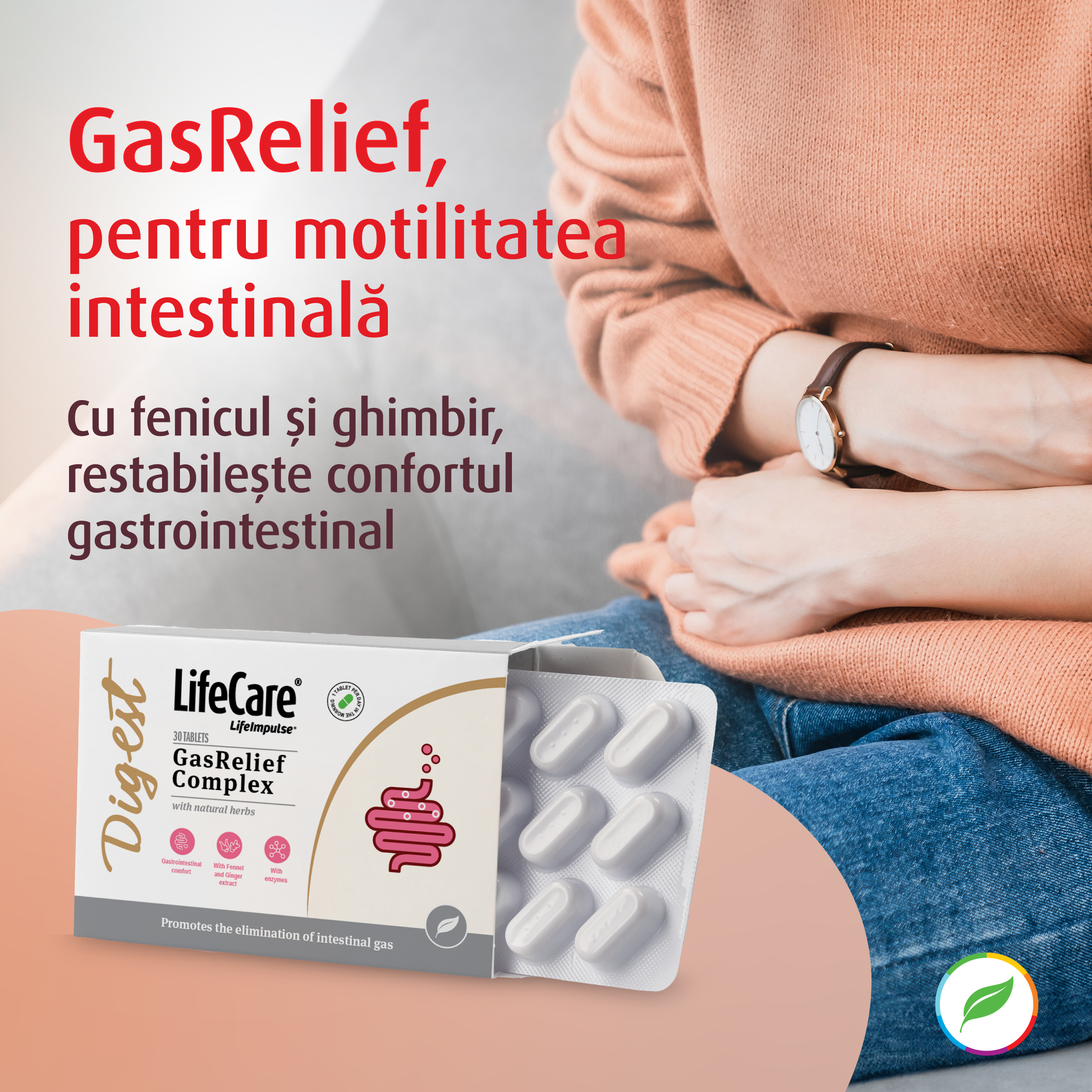 GasRelief Complex, cu plante naturale, pentru motilitatea intestinala