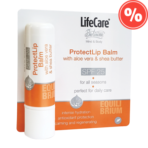 Balsam de buze cu aloe vera si unt de shea, SPF 25, EQUILIBRIUM, Life Care®