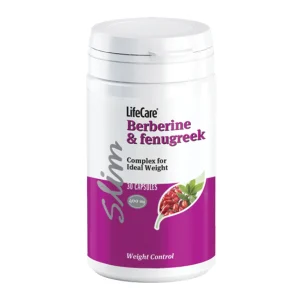 Cutie Berberină cu schinduf Life Care, supliment 30 capsule pentru metabolism și control glicemie